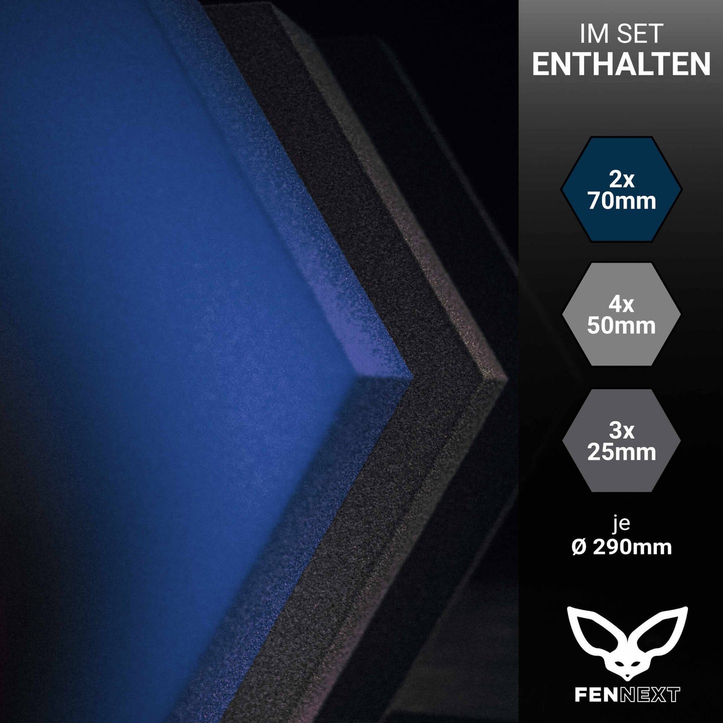 Velvet Hexa Dark (set of 9)