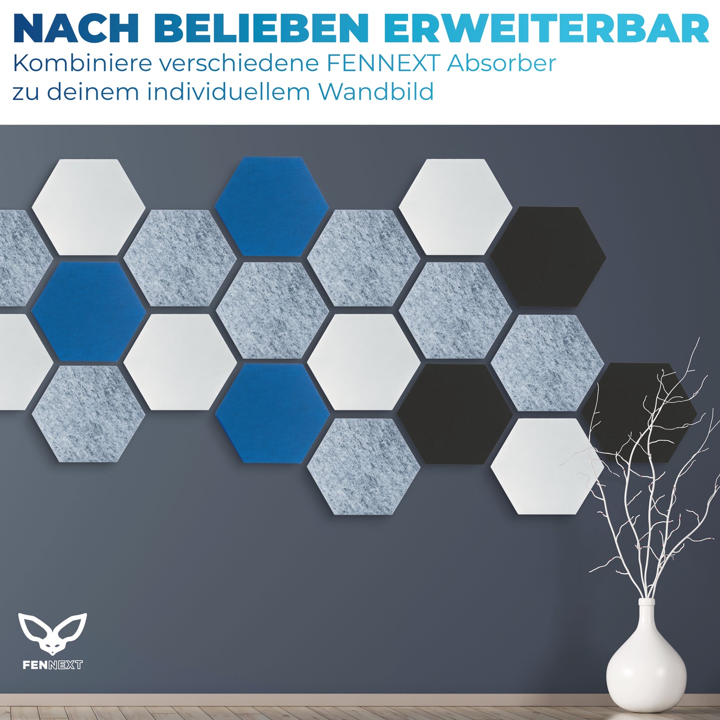 Fiber Hexa Akustikelement (PET Vlies)