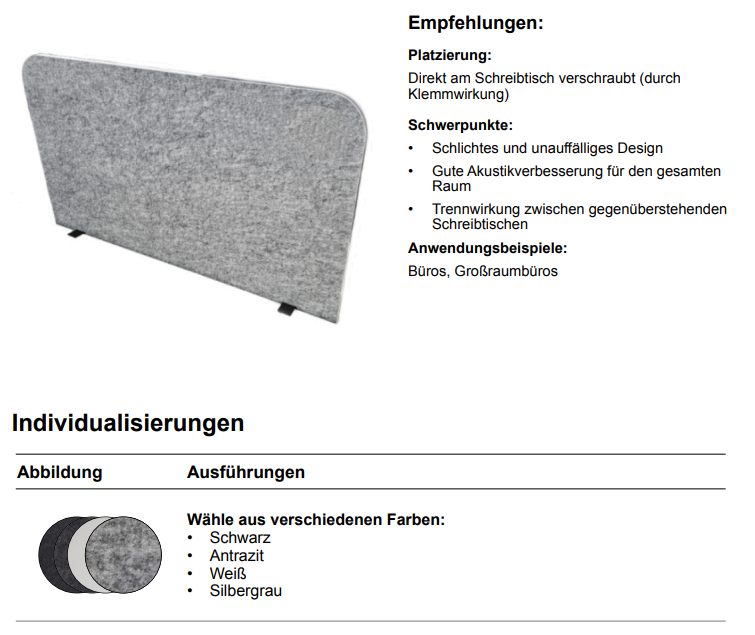 Desk Divider Slim