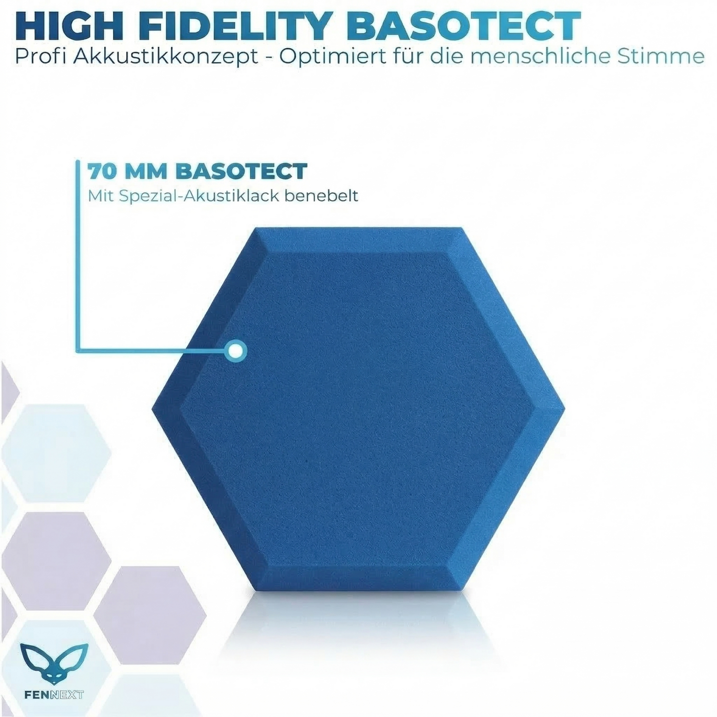 Hybrid Hexa Akustikelement (Basotect)