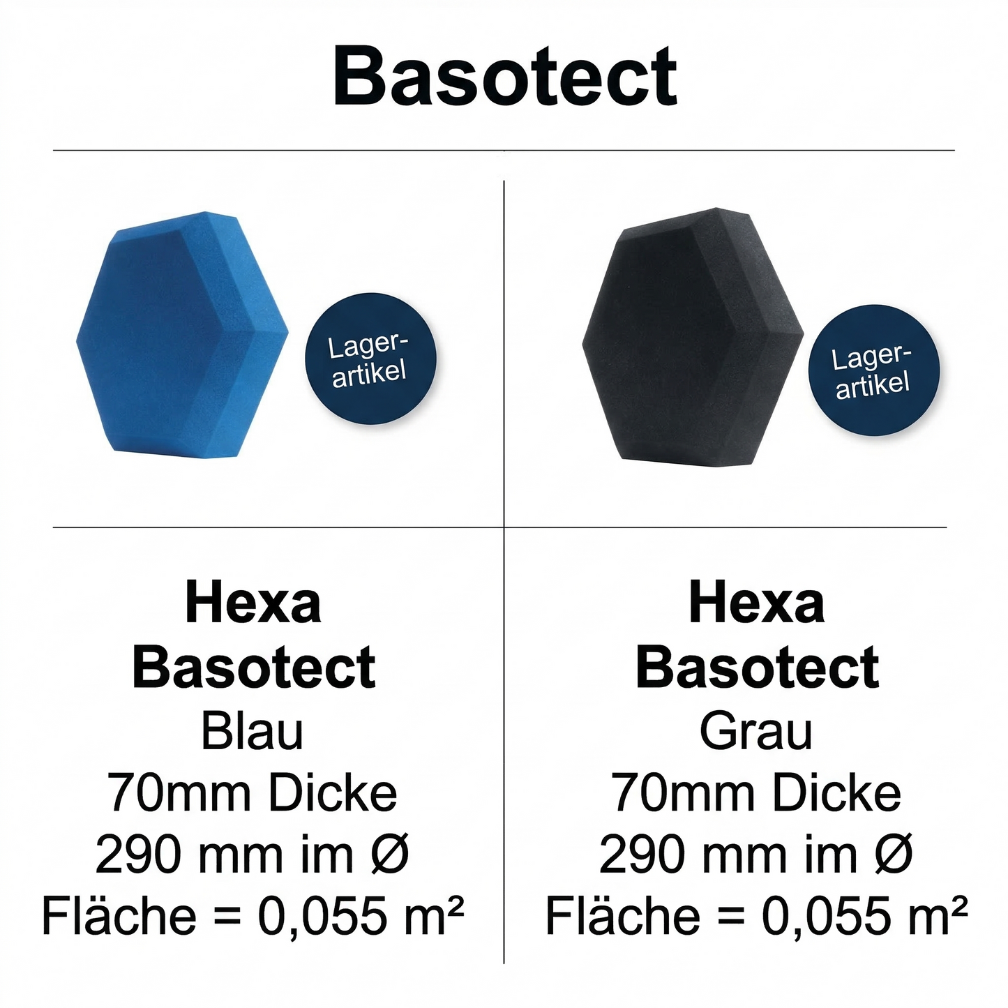 Hybrid Hexa Akustikelement (Basotect)