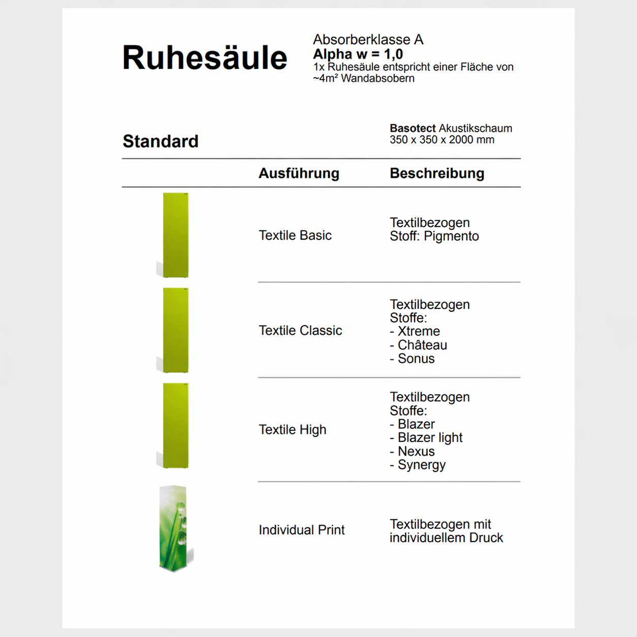 Ruhesäule Quadra