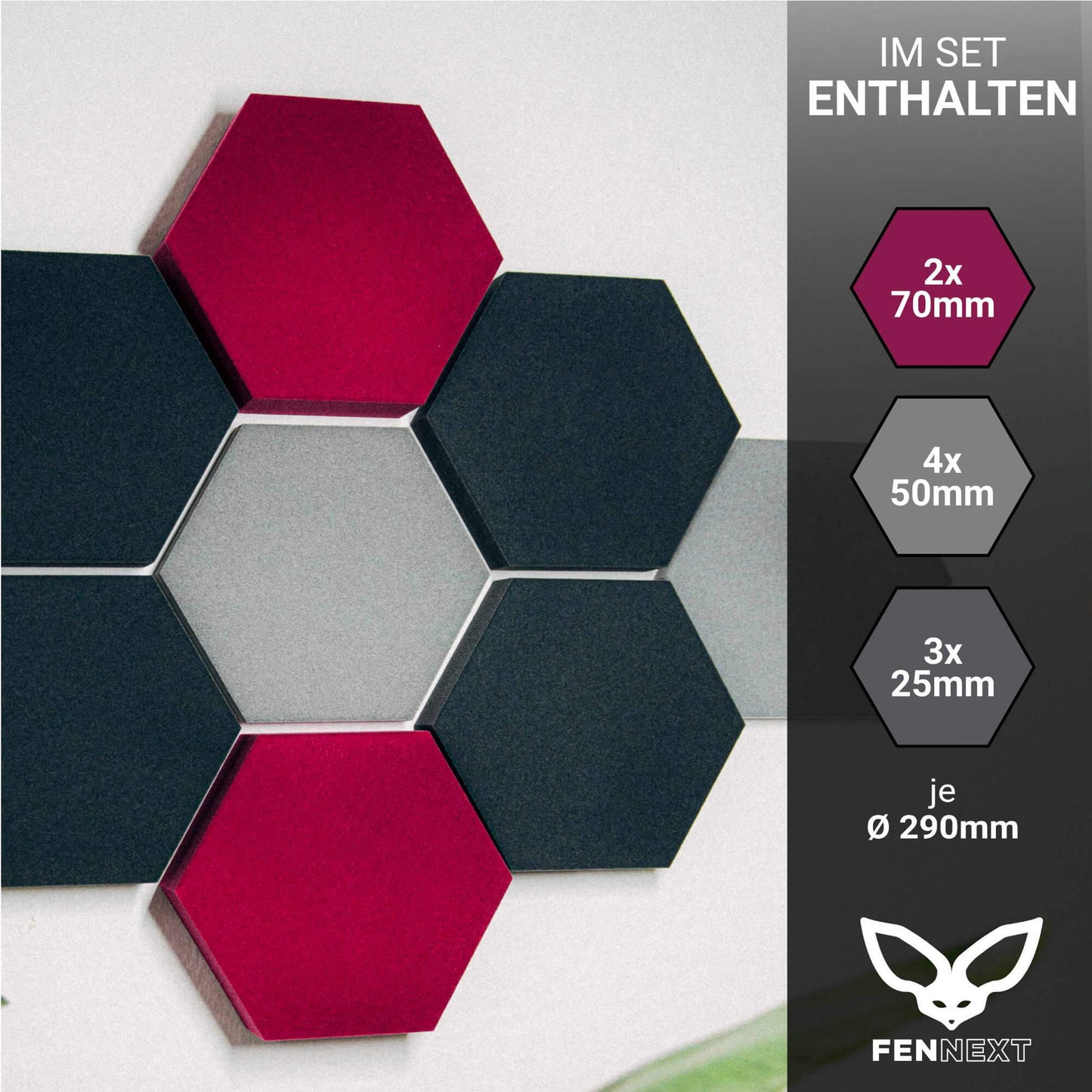 Velvet Hexa Light (9er-Set)