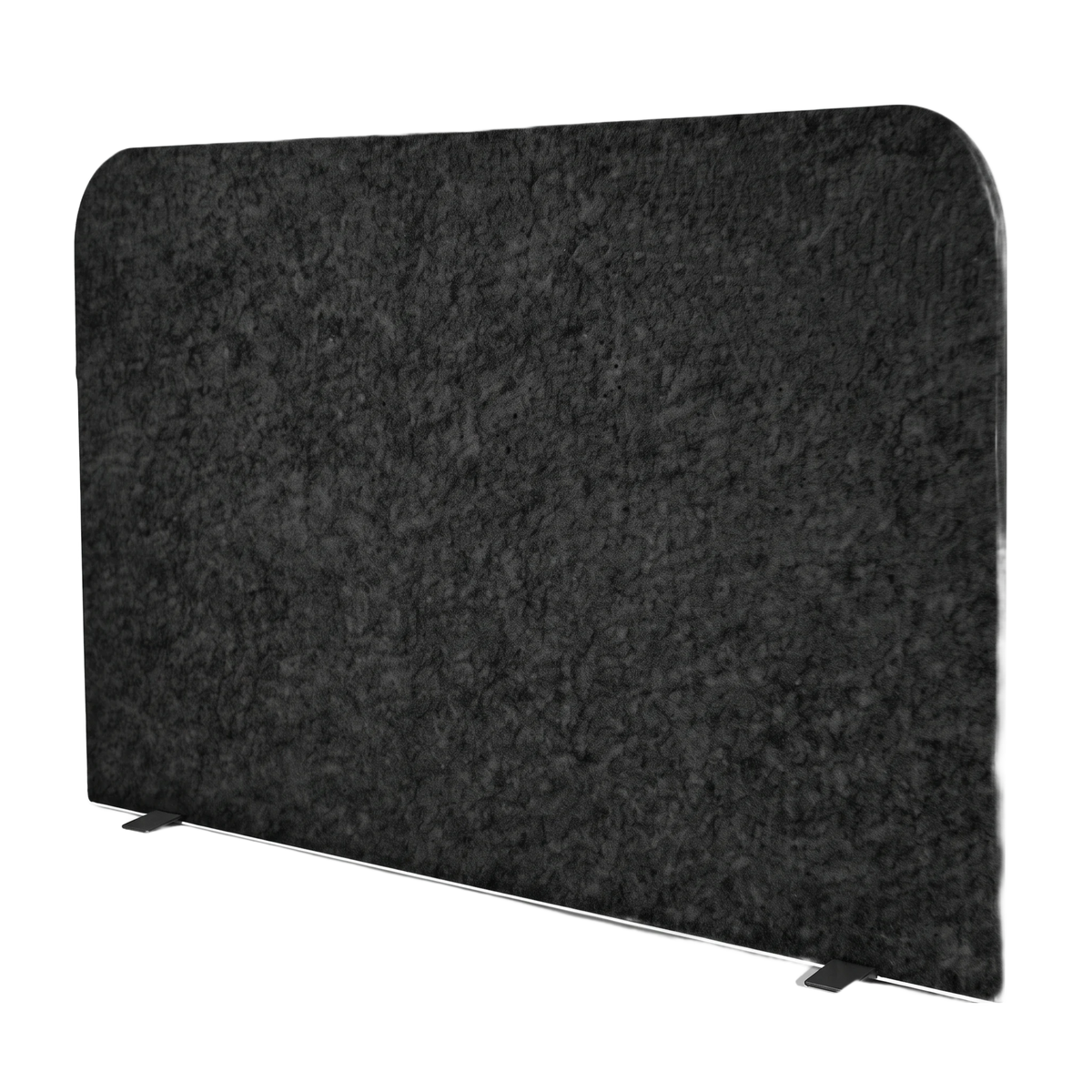 Desk Divider Slim in Schwarz: Akustik-Trennwand aus PET-Filz für den Schreibtisch mit Klemmhaltern