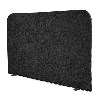 Desk Divider Slim in Schwarz: Akustik-Trennwand aus PET-Filz für den Schreibtisch mit Klemmhaltern