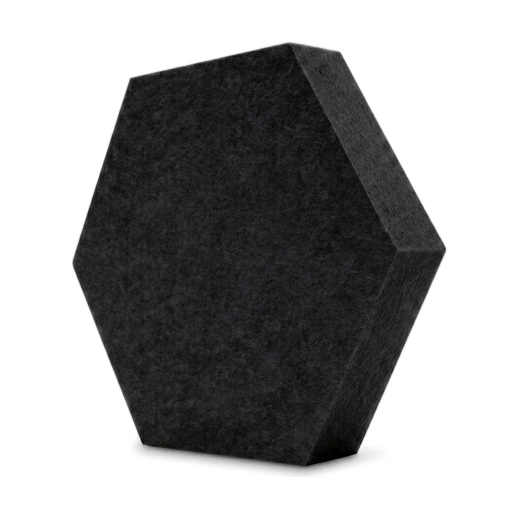 Fiber Solid Hexa in Schwarz: Sechseck-Akustikelement aus PET-Filz