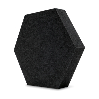 Fiber Solid Hexa in Schwarz: Sechseck-Akustikelement aus PET-Filz