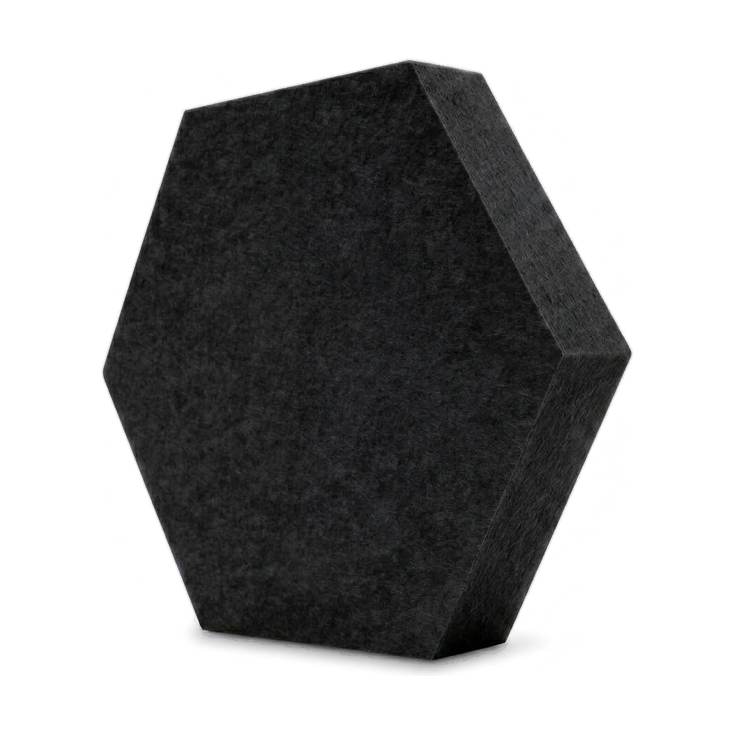 Fiber Solid Hexa in Schwarz: Sechseck-Akustikelement aus PET-Filz