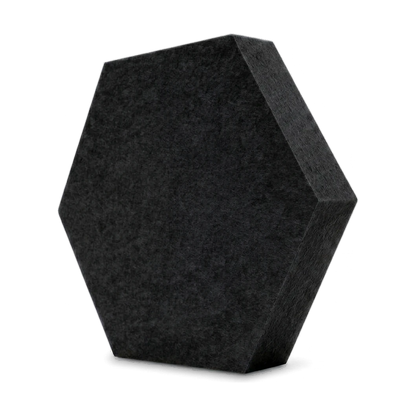 Fiber Solid Hexa in Schwarz: Sechseck-Akustikelement aus PET-Filz