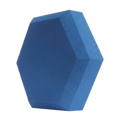 Hexa Hybrid Akustikelement aus Basotect in Blau, freigestellt