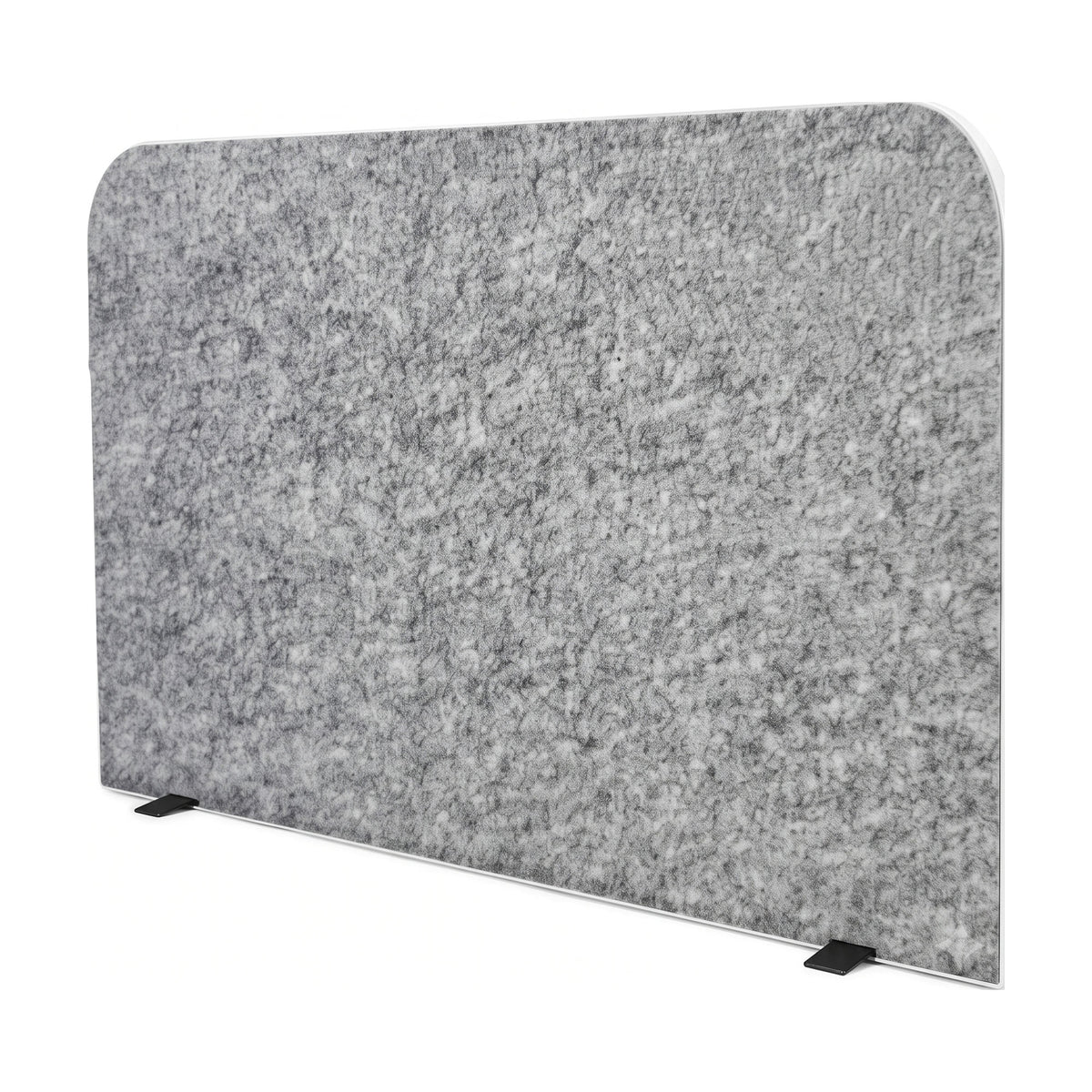 Desk Divider Slim in Silbergrau aus PET-Filz