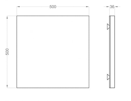 Maßzeichnung Fluffo Glass Pixel