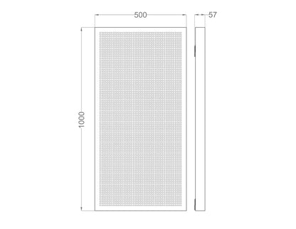 Maßzeichnung Fluffo Perfo Line