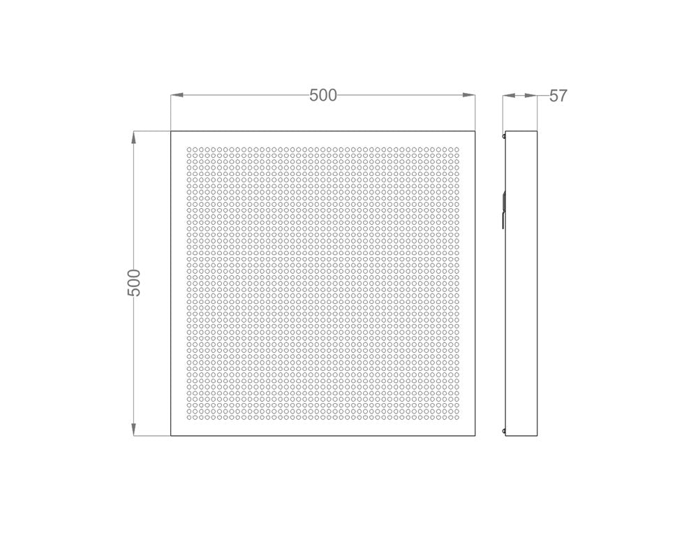 Maßzeichnung Fluffo Perfo Pixel