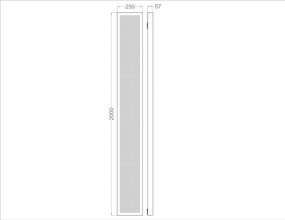 Maßzeichnung Fluffo Perfo Stick