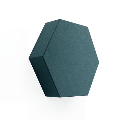 Velvet Hexa Akustikelement in Deep Sea, Sechseck mit Samtoberfläche, Schrägansicht