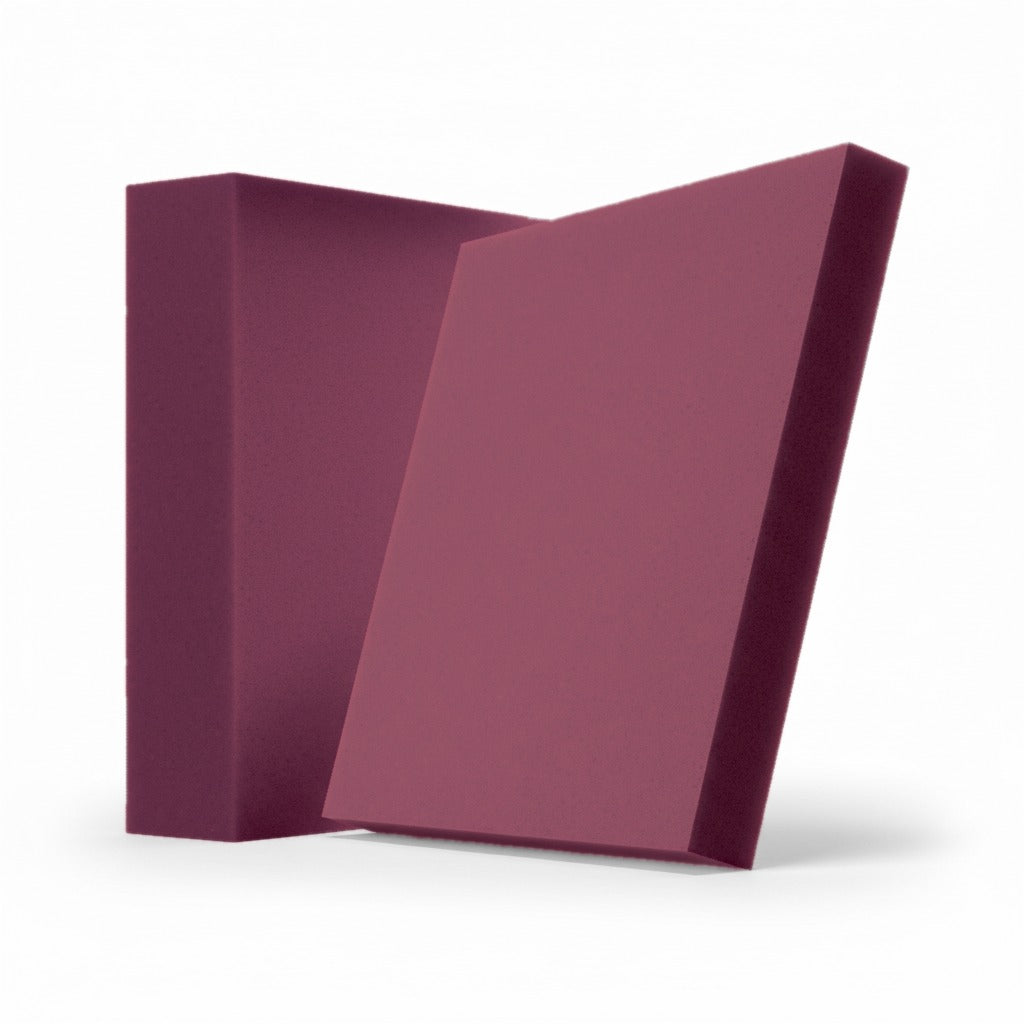 Velvet Pixels Akustikelement in Ruby: quadratisches Akustikelement aus Samt, 245 x 245 mm