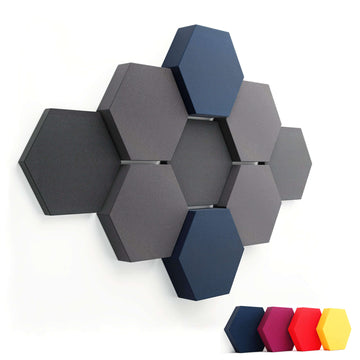 schallabsorber hexagon velvet dark blue blau fennext