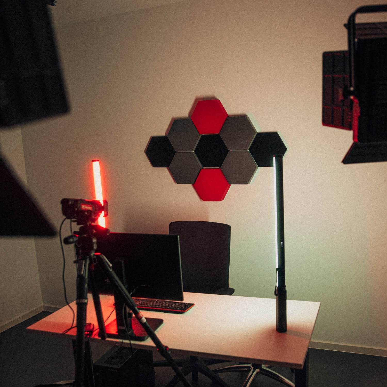 schallabsorber velvet dark red rot studio kamera licht pc stuhl fennext