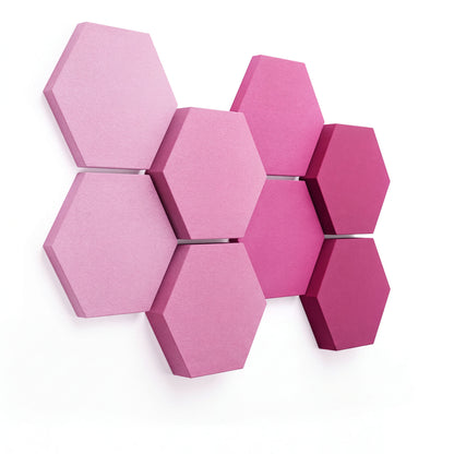 Velvet Hexa Shades 8er-Set in Magnolia, Sechseck-Cluster mit Verlauf von Rosa zu Beere